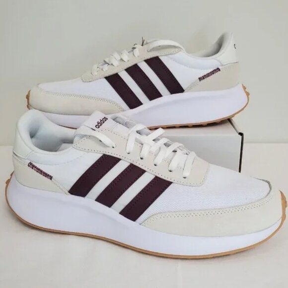 NWT Adidas Run 70s Sneakers White Maroon | Men’s US 9 - Picture 9 of 10